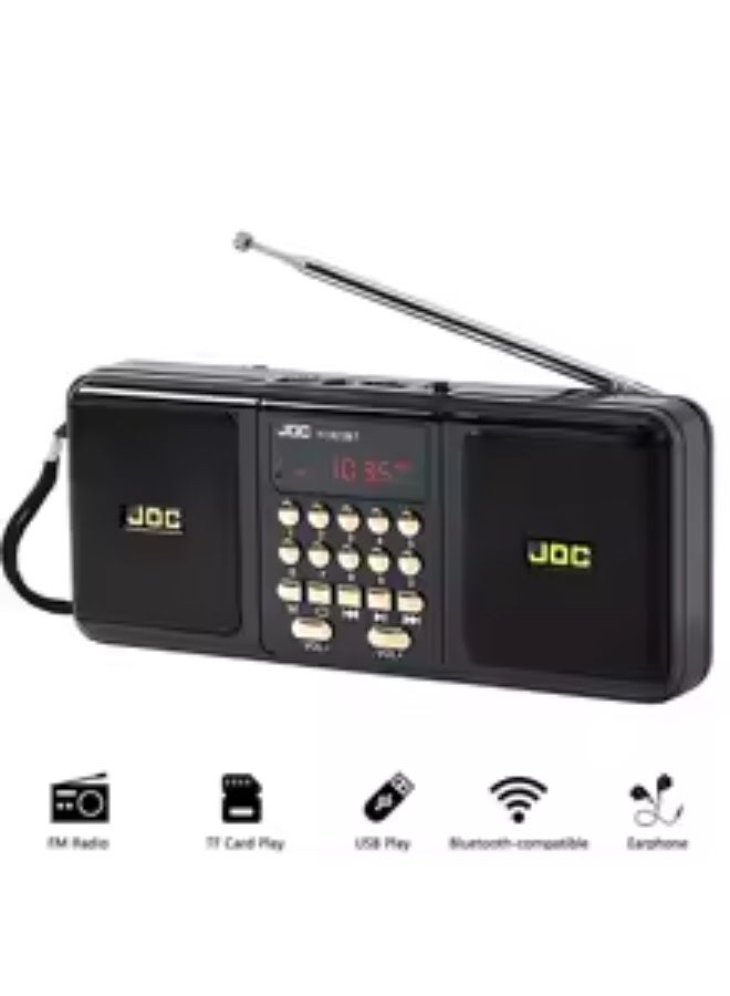 جوك راديو FM ستريو محمول ، مكبرات صوت لاسلكية ، مشغل بطاقة TF USB ، قابل لإعادة الشحن ، متوافق مع بلوتوث ، مستقبل ستيريو - Image 2